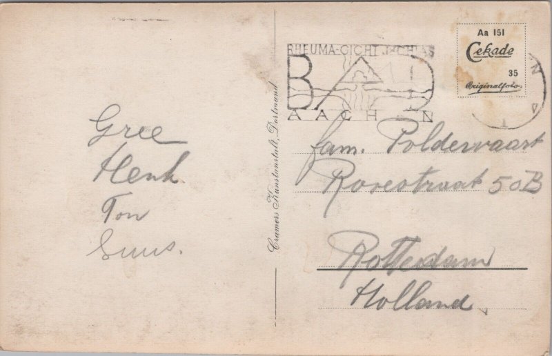 Germany Bad Aachen Hansemannplatz Vintage RPPC C269