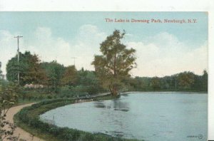 America Postcard - The Lake in Downing Park - Newburgh - New York  - Ref 10069A