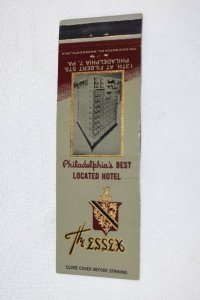The Essex Hotel Philadelphia Pennsylvania 20 Front Strike Matchbook Cover