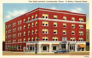 Illinois Lawrenceville New Hotel Lawrence Curteich