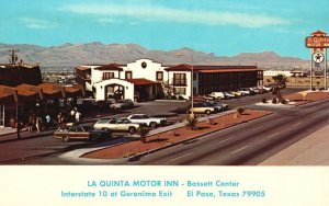 Vintage Postcard La Quinta Motor Inn Bassett Center Interstate 10 El Paso Texas