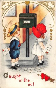 J20/ Valentine's Day Love Holiday Postcard c1910 Art Beautiful Kids Letters 79