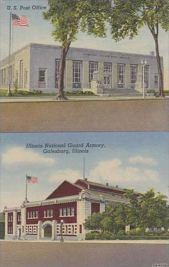 Illinois Galesburg U S Post Office Illinois National Guard Armory