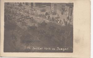 B80593 Szeged bastille day 14 july 1919 real photo military ww1 hungary 2 scans