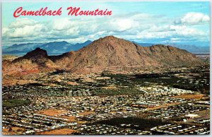 VINTAGE POSTCARD BIRD'S EYE VIEW OF FAMOUS CAMELBACK MOUNTAIN PHOENIX ARIZONA