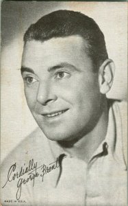 Vtg 1940s George Brent Actor Movie Star Arcade Card