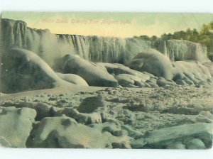 Divided-back SNOW AND ICE AT THE FALLS Niagara Falls New York NY AD7836