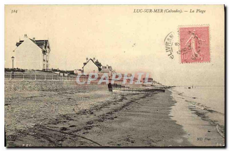 Old Postcard Luc Sur Mer The Beach