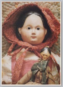 German Pre-Greiner Doll~1850~Little Red Riding Hood~Helen Nolan~c1985 Postcard