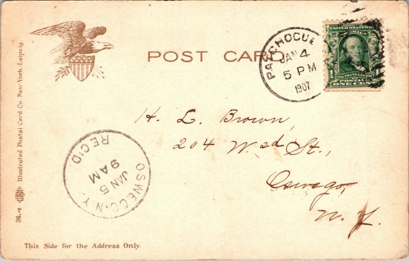 Postcard NY LI Patchogue Cliffton House beach scene