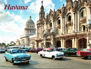 Amazing Vintage Automobiles Near Presidential Palace, Havana, Cuba Framable PC