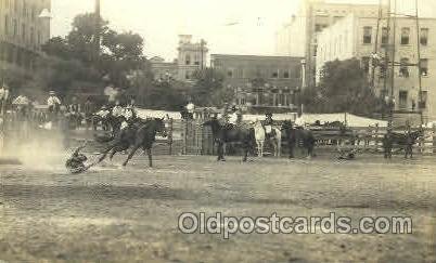 Rodeo Scene Western Cowboy, Cowgirl Unused 