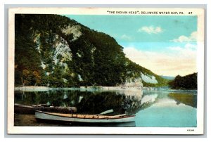 Vintage 1940's Postcard The Indian Head Delaware Water Gap Pennsylvania