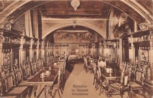 RATSKELLER BREMEN KAISERZIMMER GERMANY POSTCARD 1924