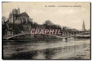 Old Postcard Auxerre The bridge and the Cathedral