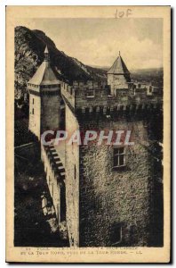 Postcard Old Foix Chateau Tour Carree and the Round Tower