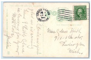 1916 Stratford Arms Exterior Roadside Grand Rapids Michigan MI Posted Postcard