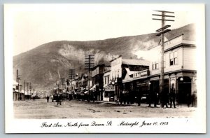 RPPC Real Photo Postcard - First Ave. Midnight 6/10/1904   Alaska