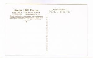 Green Hill Farms, Philadelphia, Pennsylvania unused Albertype linen Postcard