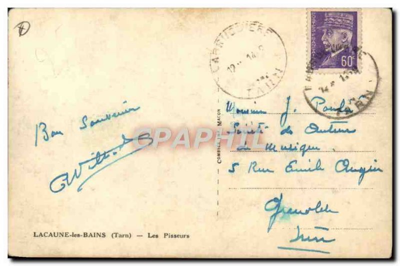 Old Postcard Lacaune les Bains pisseurs