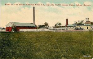 C-1910 Factory Industry Plant Salina Brick Company Kansas postcard 10453