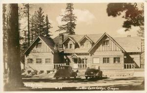 RPPC Postcard; Suttle Lake Lodge, Bend OR Jefferson County, Photo Art Studio #84