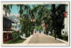 1936 Ivy Lane Car Houses Daytona Beach Florida FL Posted Vintage Postcard