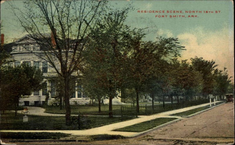 Fort Smith Arkansas AR North Sixteenth Street Scene c1910 Vintage Postcard