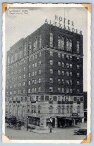 1943 HAGERSTOWN MARYLAND ALEXANDER HOTEL HIEDWOHL'S STUDIO VINTAGE POSTCARD