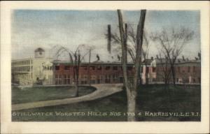 Harrisville RI Sillwater Worsted Mills c1910 Postcard