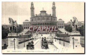 Old Postcard Paris Le Pont d Lena and the Trocadero