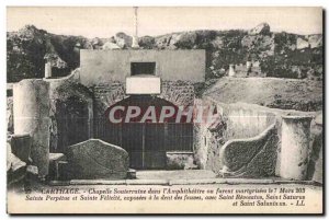 Old Postcard Tunisia Carthage Underground Chapel Amphitheater or Furest marty...