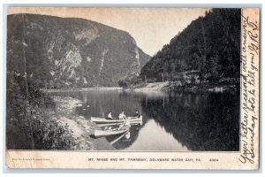 1907 Mt. Minse & Mt. Tammany Boats Delaware Water Gap Pennsylvania PA Postcard 
