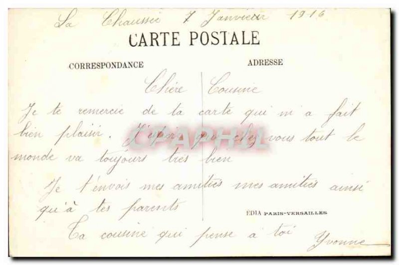 Old Postcard Chantilly Chateau