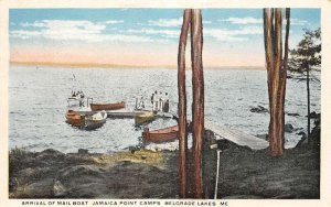 Belgrade Lakes Maine scene at Jamaica Point Camps vintage pc DD8047
