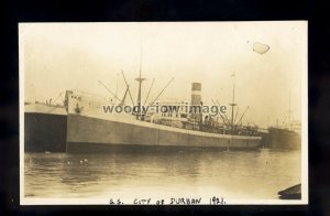 ca0209 - Ellerman Cargo Ship - City of Durban - postcard