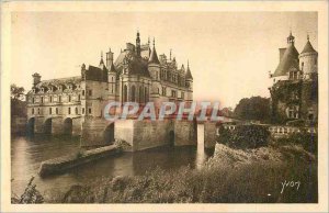 Old Postcard Sweet France Castle of Chenonceaux Loire chateau north fa�ade is