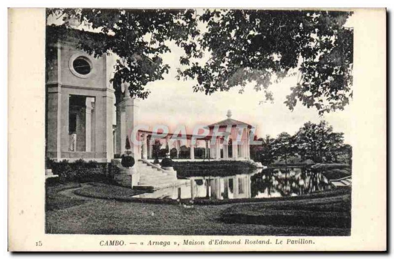 Old Postcard Arnaga Cambo House D & # 39Edmond Rostand Le Pavillon