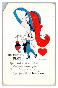Postcard The Fashion Plate Artist Signed Card 