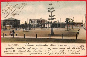 aa4026 - PERU - VINTAGE POSTCARD Postal History - LA PUNTA 1907-