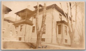 c1910 RPPC Real Photo Postcard Large House Trees probably Zanesville Ohio