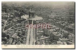 Old Postcard Jet Aviation in Paris Avenue Carnot ball and instead of & # 39Et...