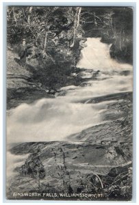 1910 Ainsworth Falls Waterfalls Williamstown Vermont VT Posted Antique Postcard