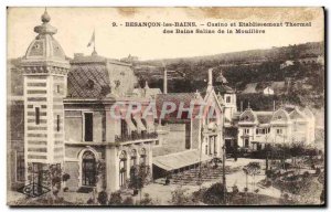Old Postcard Besancon les Bains Casino and Hydrotherapy Baths of Salins Mouil...