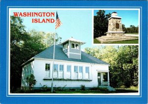 Washington Island, WI Wisconsin  ART/NATURE CENTER & WAR MONUMENT 4X6 Postcard