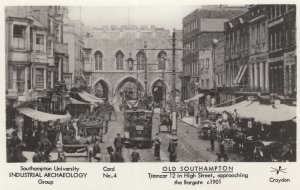 Old Southampton Tramcar 12 Real Photo Postcard