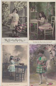 GIRL GIRLS GLAMOUR 218 REAL PHOTO Vintage Postcards pre-1940 (L3126)