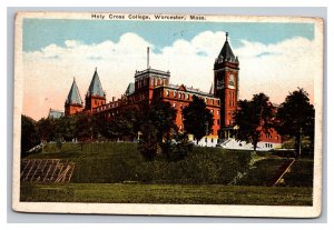 Vintage 1920s Postcard Holy Cross College, Worcester, Massachusetts
