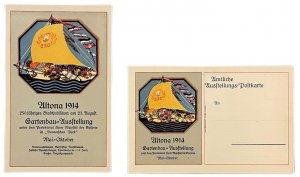 Altona-Hamburg horticultural exhibition official exposition cards 1914 