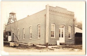RPPC City Hall, Jacksonville, Oregon 1930s Vintage Photo Postcard